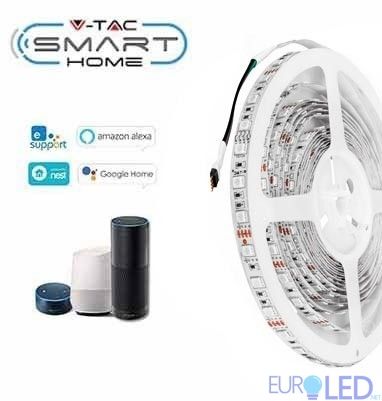 LED Лента - 5050/60 IP20 RGB + Бяло + Wifi Контролер СЕТ SMART