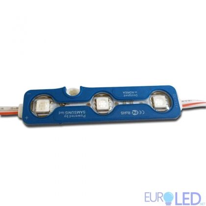 LED Модул 3LED SMD5050 Blue IP67 