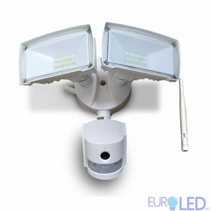 18W LED Прожектор С WIFI Сензор Камера Бял 6000К  