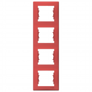 Декоративна рамка 4 елемента вертикална червена