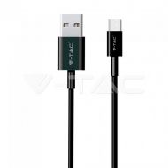 1 M Type C USB Кабел Черен - Silver Серия 
