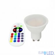 LED Крушка 3.5W GU10 Пластик Дистанционно RGB + 3000K