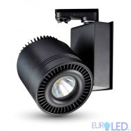45W LED COB CRI>95 Прожектор Релсов Монтаж черно Тяло Топло Бяла Светлина