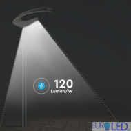 LED Соларно Градинско Тяло 20W PIR Сензор Дистанционно 6400К