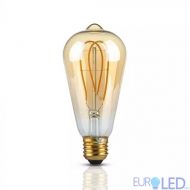 LED Крушка - 4.8W Filamet E27 ST64 Амбър 1800К