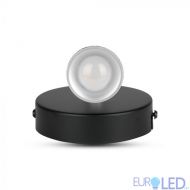 4.5W LED Единична Спот Лампа Топло Бяла Светлина Черна