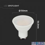 LED Крушка - 2.9W GU10 SMD Пластик 110° 6400K