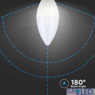 LED Крушка - 2.9W E14 Пластик Кендъл 6400K