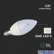 LED Крушка - 2.9W E14 Пластик Кендъл 4000K