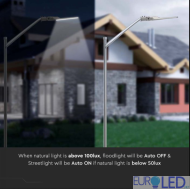 LED Улична Лампа SAMSUNG ЧИП Сензор - 100W 6400K 120LM/W