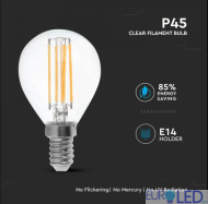 LED Крушка - 6W Filament E14 P45 4000К 130LM/W