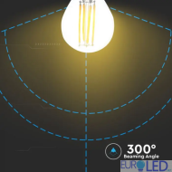 LED Крушка - 6W Filament E27 G45 3000К 130LM/W