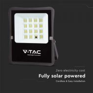12 WATT SOLAR PANEL - LED SOLAR FLOODLIGHT 1200 LUMENS - 6400K