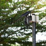 WIFI HD Smart Соларна  Камера Черна Купулна Въртяща