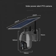 WIFI HD Smart Соларна  Камера Черна Купулна Въртяща