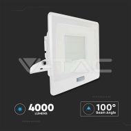 50W LED Прожектор PIR Сензор SAMSUNG ЧИП Бяло Тяло 6400К 