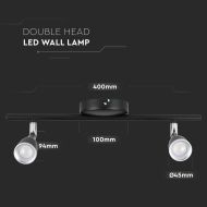 9W LED WALL LAMP 4000K BLACK