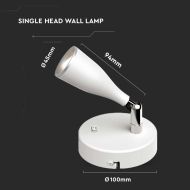 4.5W LED WALL LAMP WITH SWITCH  4000K WHITE