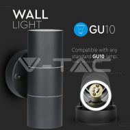 GU10 Wall Fitting Stainless Steel Body Matt Black IP44  2Way