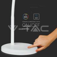 7W LED Настолна Лампа Димираща Бяло Тяло 3000К