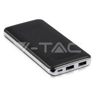 Външна Батерия 10К Mah С 2 USB + Дисплей Черна