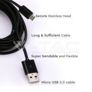 Micro USB Кабел 3M Черен