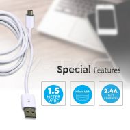 Micro USB Кабел 1.5M Бял