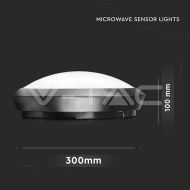 12W LED Плафон Мicrowave Сензор 3000K