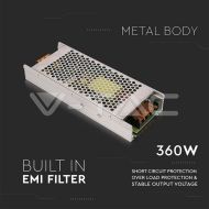 LED SLIM Захранване - 360W 12V 30A IP20