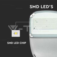 LED Соларна Улична Лампа SAMSUNG Чип 50W Бяло Тяло 4000K