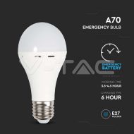 LED Крушка 9W E27 A60 Пластик Аварийна 4000К
