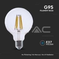 LED Крушка 4W Filament E27 G95 3000K