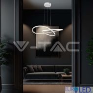 20W LED Висяща Декоративна Лампа Ф500 Бяло Тяло 3000K
