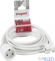 Удължител 3 метра кабел H05VV-F 3G1.5мм2 бял Legrand