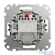 Sedna Design & Elements, Еднопосочен пуш бутон 10A син локаторен LED, антрацит