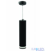 PENDANT SPOT LIGHT GU10 BLACK WITH TRANSPARENT RING LUMO P Φ55x200mm 2102300 VITO