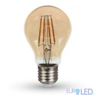 LED Крушка - SAMSUNG ЧИП Filament 6W E27 Amber A60 2200K