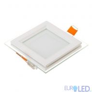 6W LED Панел Стъклено Тяло - Квадратен Модул  6400K