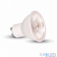 LED Крушка - 8W GU10 SMD Пластик Бяло С Лупа 38° 3000K