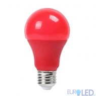 LED Крушка - 9W E27 Пластик Червена