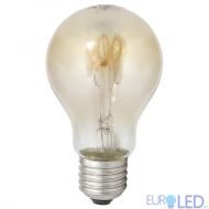 LED Крушка - 3W E27 Filament Златно Стъкло A60 2200K