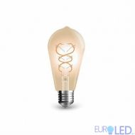 LED Крушка - 5W E27 Filamet Златно Стъкло ST64 2200K