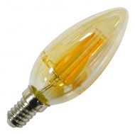 LED Крушка - 4W Filament  E14 Кендъл Amber 2700K
