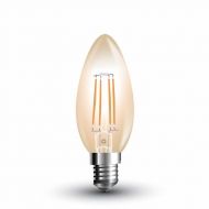 LED Крушка - 4W Filament  E14 Кендъл Amber 2200K