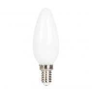 LED Крушка - 4W Filament  E14 Кръст Бяло Покритие Кендъл 6400K