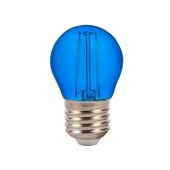 LED Крушка - 2W Filament E27 G45 СинЦвят