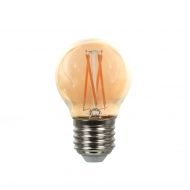 LED Крушка - 4W Filament E27 G45 Amber 2200К