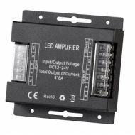Усилвател за RGBW LED лента, 4x8A, 384W (12V), 12-24V DC