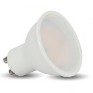LED Крушка - 7W GU10 Пластик Бяло 3000K Димируема