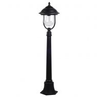 POLE LAMP(1*E27) WITH CLEAR PC COVER-BLACK